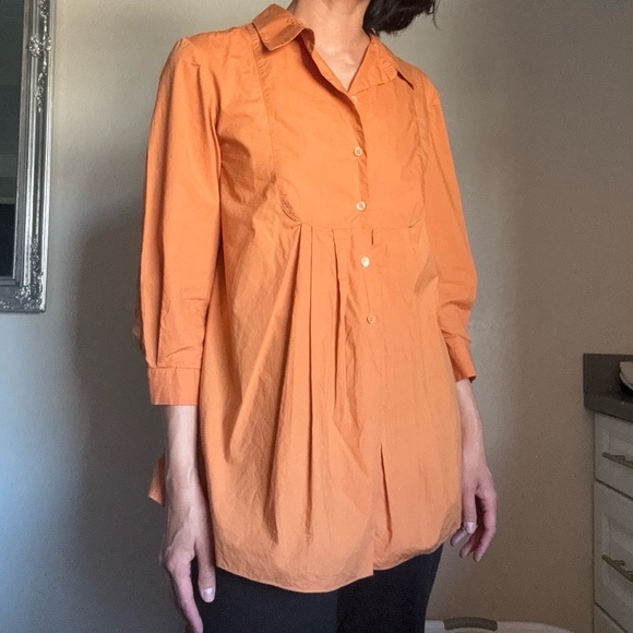 Marni Cotton Poplin Pleated Button-Up Shirt - Picture 3 of 8